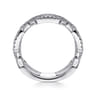 14K White Gold Geometric Open Diamond Ring - 0.8 ct