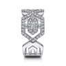 14K White Gold Geometric Open Diamond Ring - 0.8 ct