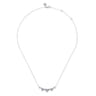 14K White Gold Graduating Diamond Bar Necklace - 0.75 ct