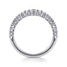 14K White Gold Graduating Diamond Classic Ladies Ring - 0.5 ct