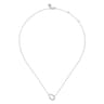 14K White Gold Graduating Diamond Pear Shape Pendant Necklace - 0.25 ct