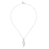 14K White Gold Graduating Diamond Pendant Necklace - 0.75 ct