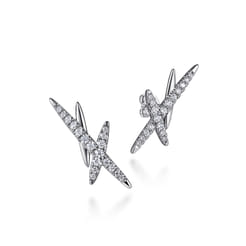 14K-White-Gold-Graduating-Diamond-Spike-Ear-Climber-Stud-Earrings1