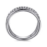 14K White Gold Graduating Diamond Spike Easy Stackable Ring - 0.5 ct