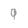 14K White Gold Graduating Diamond Spike Huggie Earrings - 0.5 ct