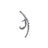 14K White Gold Graduating Diamond Spike J Hoop Stud Earrings - 0.75 ct