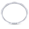14K White Gold Graduating Diamond Station Bangle - 2.15 ct