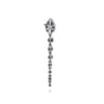 14K White Gold Graduating Diamond Stud Drop Earrings - 0.75 ct