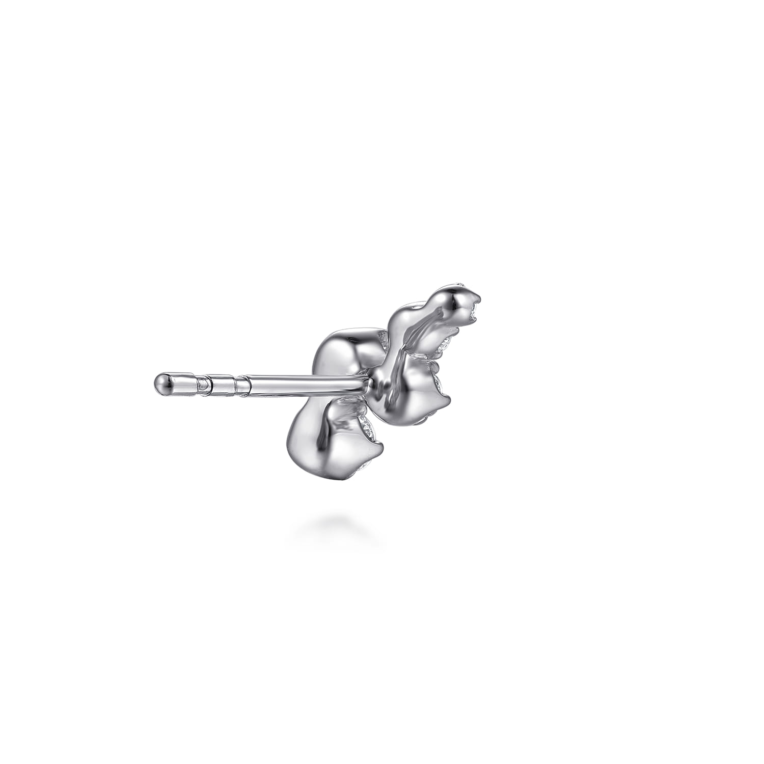 14K White Gold Graduating Diamond Stud Earrings - 0.35 ct - Shot 2