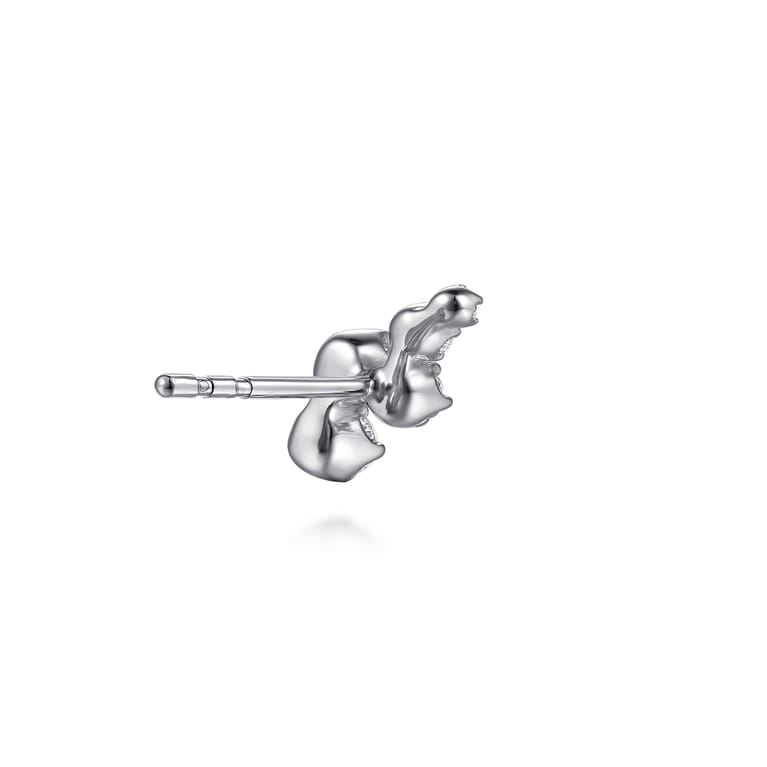 14K White Gold Graduating Diamond Stud Earrings - 0.35 ct - Shot 2