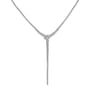 14K White Gold Graduating Diamond Y Necklace - 2.6 ct
