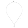 14K White Gold Graduating Diamond and Pearl Drop Necklace - 0.12 ct