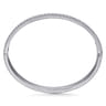 14K White Gold HInged Diamond Bangle - 1 ct
