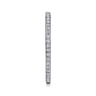 14K White Gold Hand Carved Stackable Diamond Ring - 0.23 ct