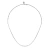 14K White Gold Hollow Paperclip Chain Necklace