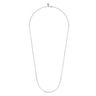 14K White Gold Hollow Paperclip Chain Necklace