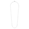 14K White Gold Hollow Paperclip Chain Necklace