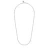 14K White Gold Hollow Paperclip Chain Necklace