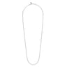 14K White Gold Hollow Paperclip Chain Necklace