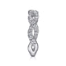 Fancy Wedding Ring in 14k White Gold with Round Natural Diamond at Gabriel & Co.