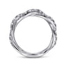 Fancy Wedding Ring in 14k White Gold with Round Natural Diamond at Gabriel & Co.