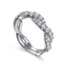 Fancy Wedding Ring in 14k White Gold with Round Natural Diamond at Gabriel & Co.
