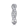 Fancy Wedding Ring in 14k White Gold with Round Natural Diamond at Gabriel & Co.