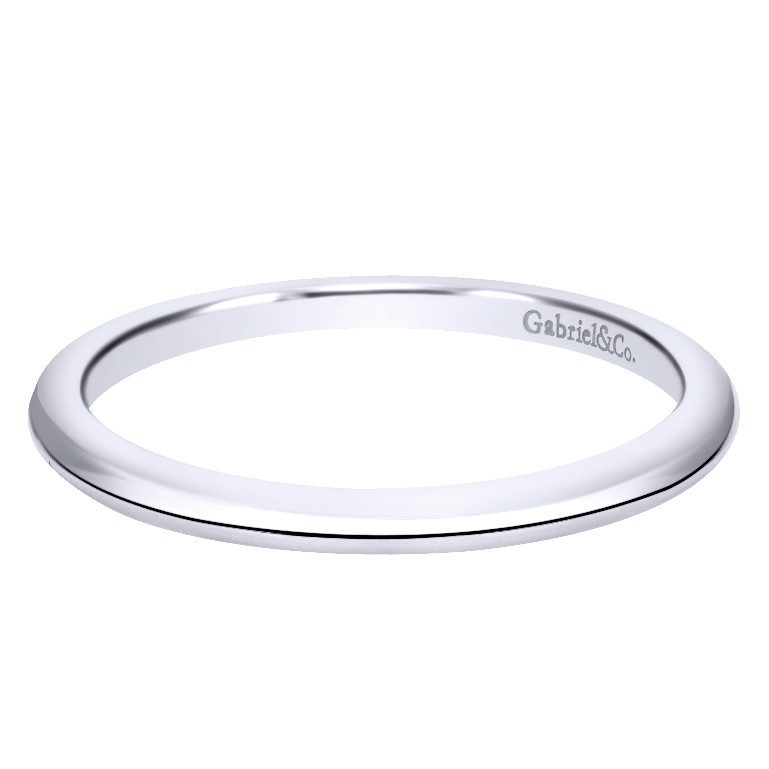 14K White Gold Knife Edge Matching Wedding Band - Shot 1