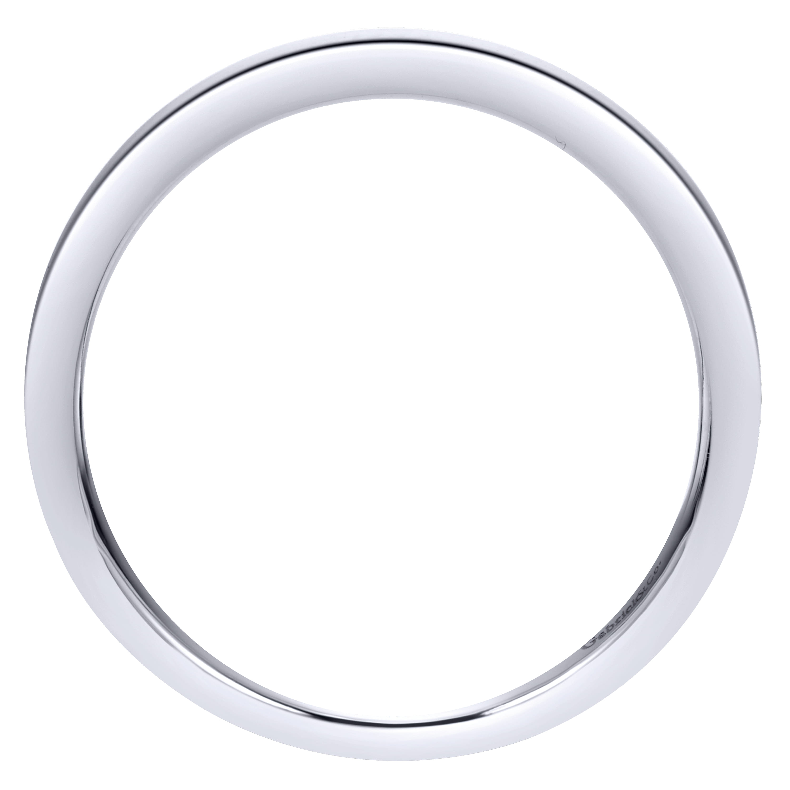 14K White Gold Knife Edge Matching Wedding Band - Shot 2