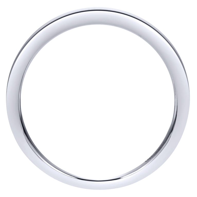 14K White Gold Knife Edge Matching Wedding Band - Shot 2