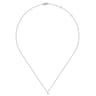 14K White Gold L Initial Necklace
