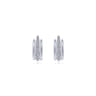 14K White Gold Layered 10mm Diamond Huggies - 0.19 ct