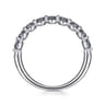 14K White Gold Manmade Alexandrite Stackable Ring