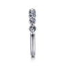 14K White Gold Manmade Alexandrite Stackable Ring