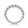 Fancy Wedding Ring in 14k White Gold with Marquise Natural Diamond at Gabriel & Co.