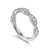 14K White Gold Marquise Diamond Cluster Stackable Ring - 0.3 ct