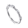 Straight Wedding Ring in 14k White Gold with Marquise Natural Diamond at Gabriel & Co.