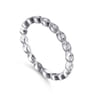 14K White Gold Marquise Station Diamond Stackable Ring - 0.25 ct