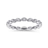 14K White Gold Marquise Station Diamond Stackable Ring - 0.25 ct