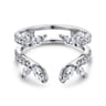 Enhancer Wedding Ring in 14k White Gold with Marquise Natural Diamond at Gabriel & Co.