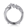 Enhancer Wedding Ring in 14k White Gold with Marquise Natural Diamond at Gabriel & Co.