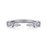 Open Ring Wedding Ring in 14k White Gold with Marquise Natural Diamond at Gabriel & Co.