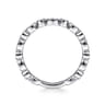 14K White Gold Marquise and Round Station Diamond Ring - 0.25 ct