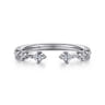 Open Ring Wedding Ring in 14k White Gold with Marquise Natural Diamond at Gabriel & Co.