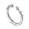 Open Ring Wedding Ring in 14k White Gold with Marquise Natural Diamond at Gabriel & Co.