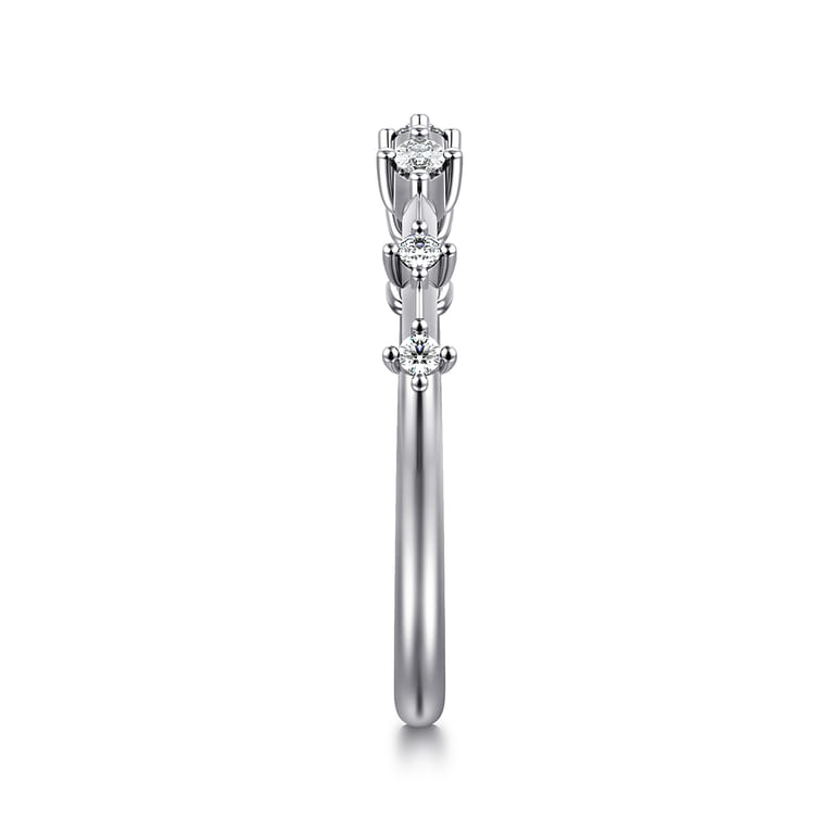 Open Ring Wedding Ring in 14k White Gold with Marquise Natural Diamond at Gabriel & Co. - Shot 4