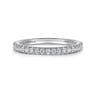 14K White Gold Matching Diamond Wedding Band - 0.24 ct
