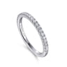 14K White Gold Matching Diamond Wedding Band - 0.24 ct