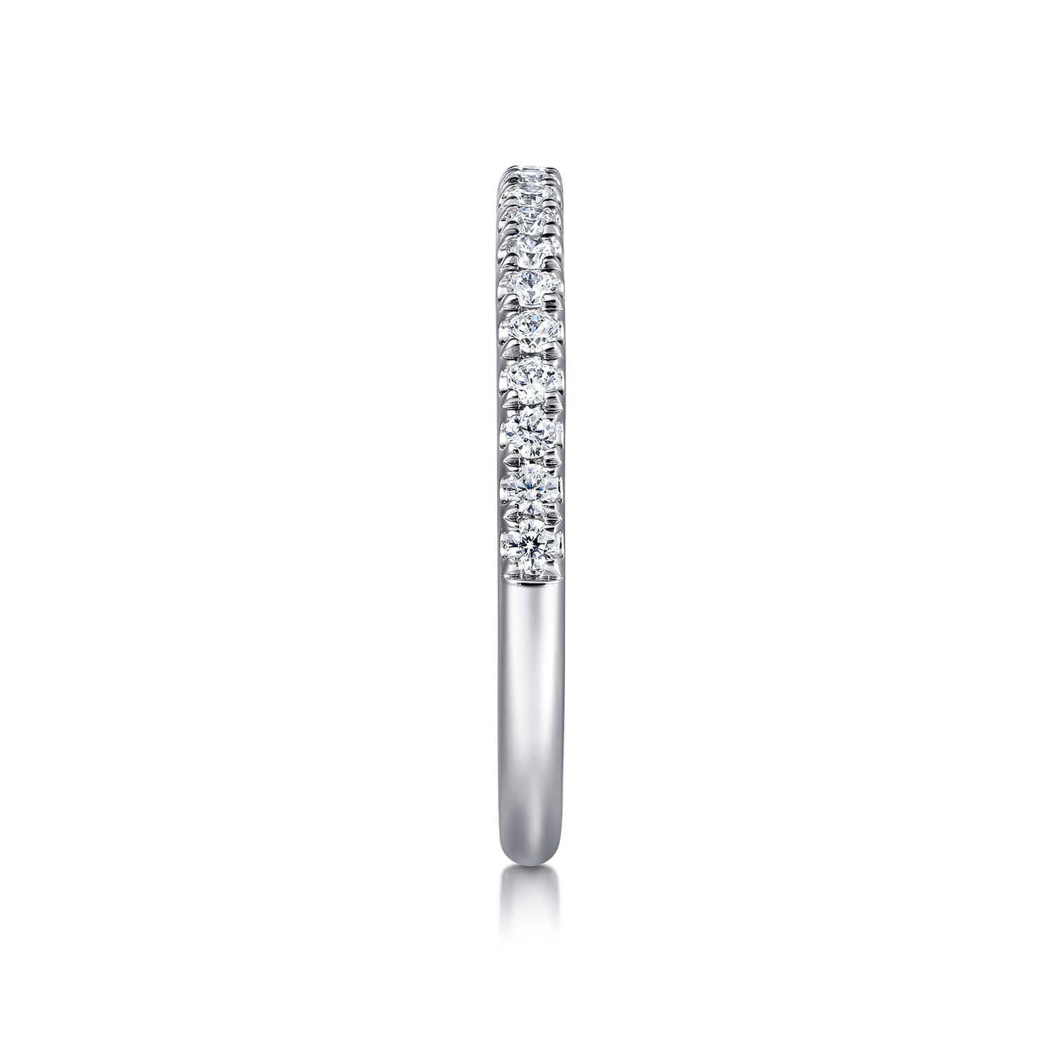 14K White Gold Matching Diamond Wedding Band - 0.24 ct - Shot 4