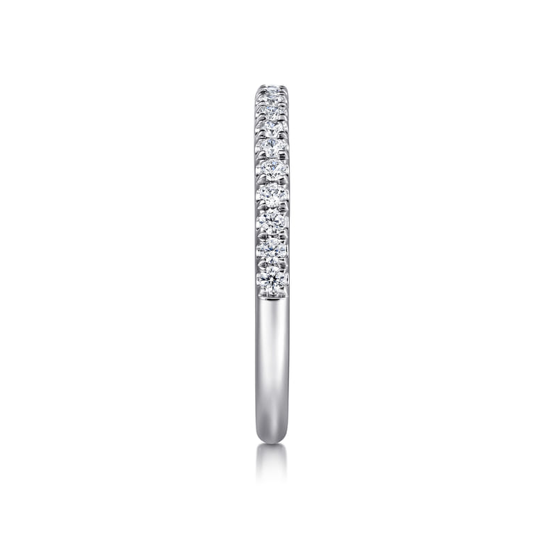 14K White Gold Matching Diamond Wedding Band - 0.24 ct - Shot 4